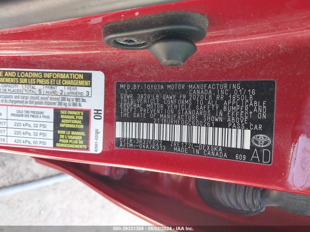 Toyota Corolla S Plus 2016 2T1BURHE0GC600261 Image 9