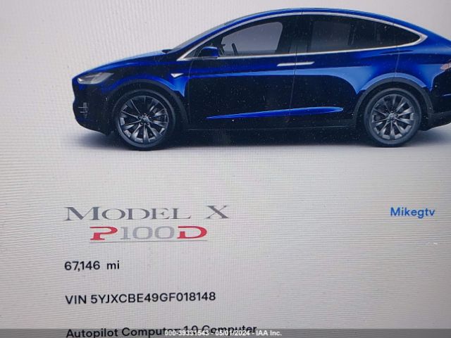 5YJXCBE49GF018148 Tesla Model X 75d/p100d/p90d