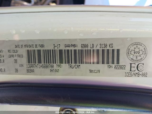 1C6RR7HT1HS680700 RAM 1500 Sport