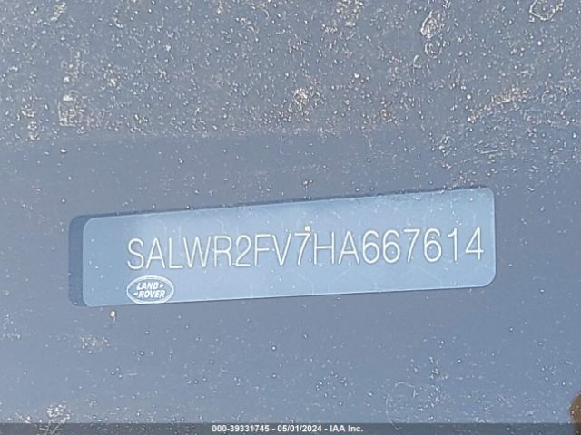 SALWR2FV7HA667614 Land Rover Range Rover Sport 3.0l V6 Supercharged Hse
