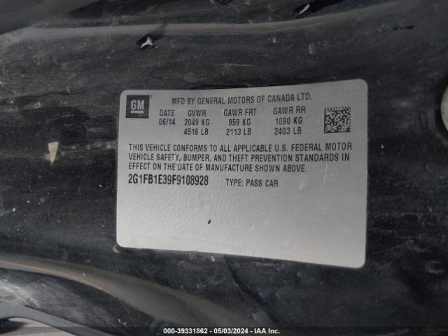 2G1FB1E39F9108928 Chevrolet Camaro 2ls