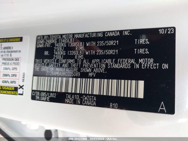 Lexus Rx 350 Premium Plus 2024 2T2BAMBA9RC025089 Image 9