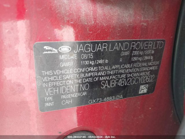 SAJBF4BV2GCY02602 Jaguar Xf 35t R-sport