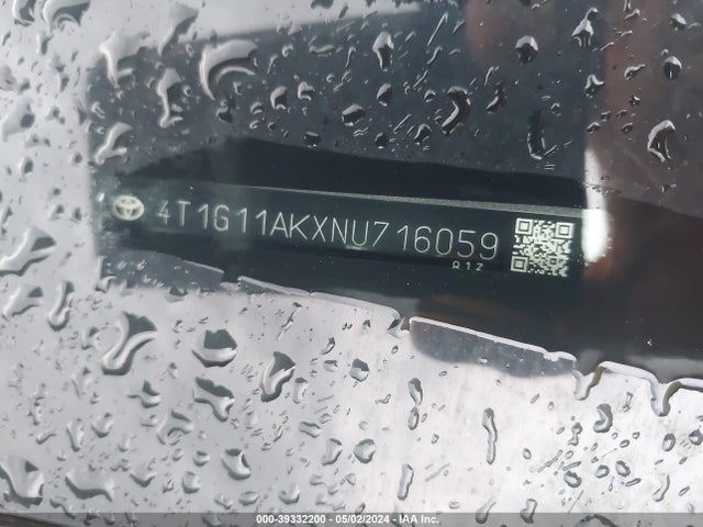 Toyota CAMRY SE 2022 4T1G11AKXNU716059 Image 9