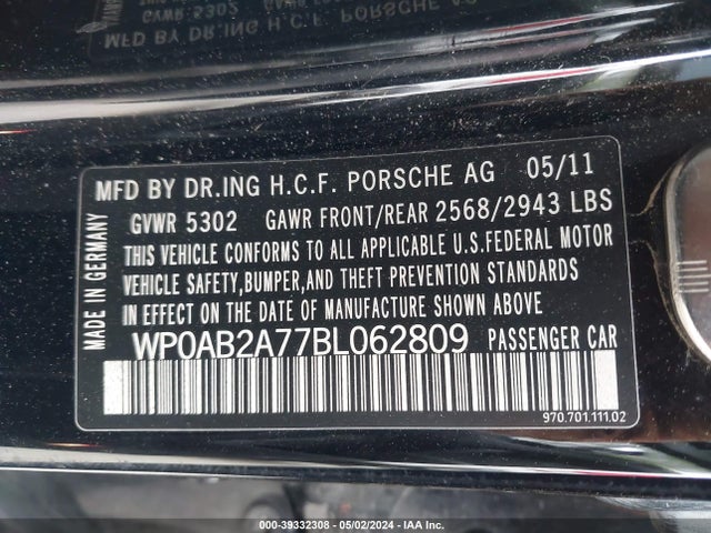 2011 PORSCHE PANAMERA WP0AB2A77BL062809 Photo 8