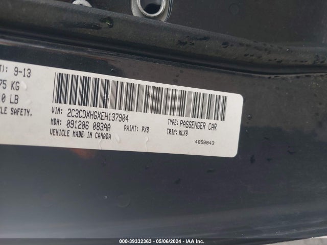Dodge Charger Sxt Plus 2014 2C3CDXHGXEH137904 Image 9