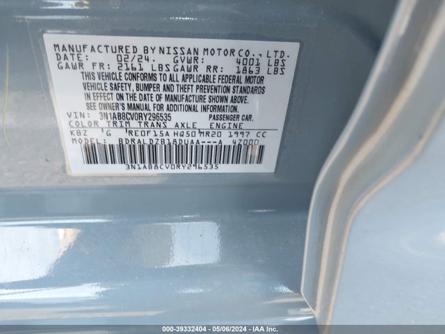 Nissan Sentra Sv Xtronic Cvt 2024 3N1AB8CV0RY296535 Image 9