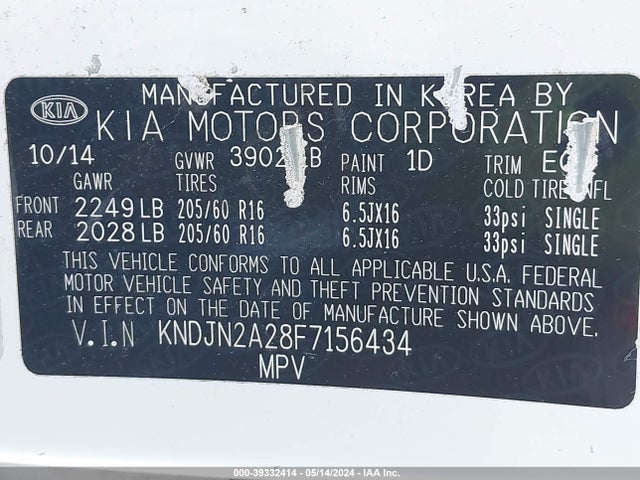 KIA Soul 2015 KNDJN2A28F7156434 Image 9