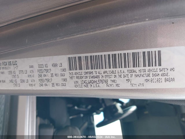 1C4GJWAGXHL576702 Jeep Wrangler Sport 4x4