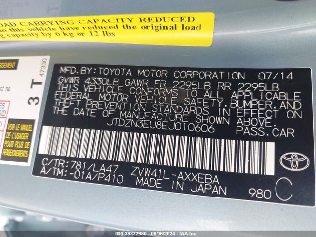 Toyota Prius V Five 2014 JTDZN3EU8EJ010606 Image 9