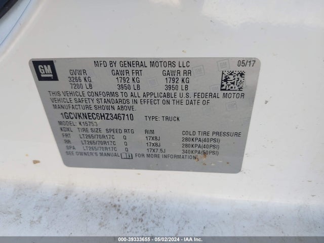Chevrolet Silverado 1500 Wt 2017 1GCVKNEC6HZ346710 Image 9