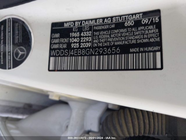 WDDSJ4EB8GN293656 Mercedes-Benz CLA 250