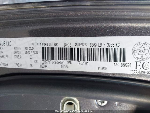 1C6RR7YT1HS552571 RAM 1500 Rebel