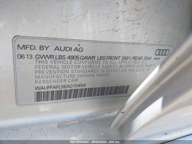 WAUFFAFL5EA010456 Audi A4 2.0t Premium