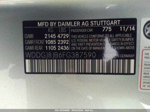 WDDGJ8JB6FG387590 Mercedes-Benz C 350 Sport 4matic