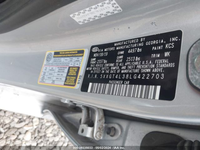 5XXGT4L38LG422703 KIA Optima Lx