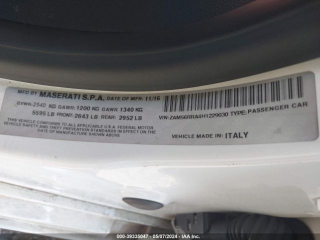 ZAM56RRA4H1229030 Maserati Quattroporte S Q4