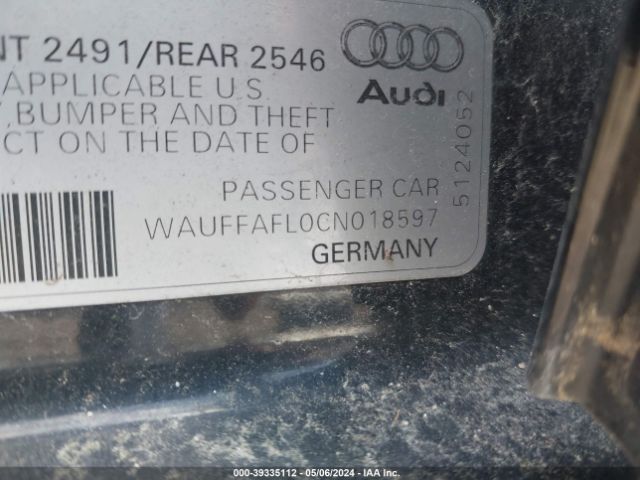 2012 AUDI A4 WAUFFAFL0CN018597 Photo 8
