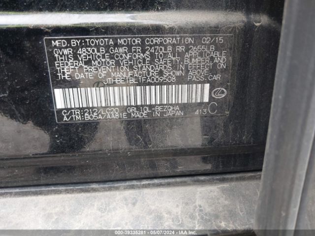 JTHBE1BL1FA009508 Lexus GS 350