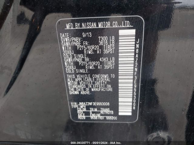 JN8AZ2NF3E9553008 Infiniti QX80