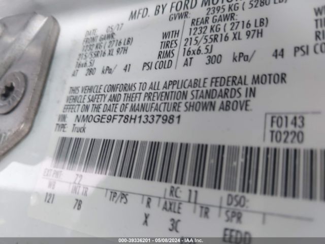 NM0GE9F78H1337981 Ford Transit Connect Xlt
