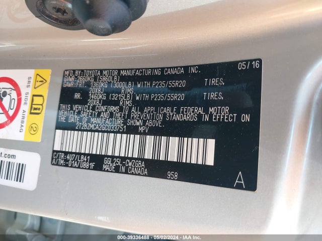 Lexus RX 350 2016 2T2BZMCA2GC033751 Image 9