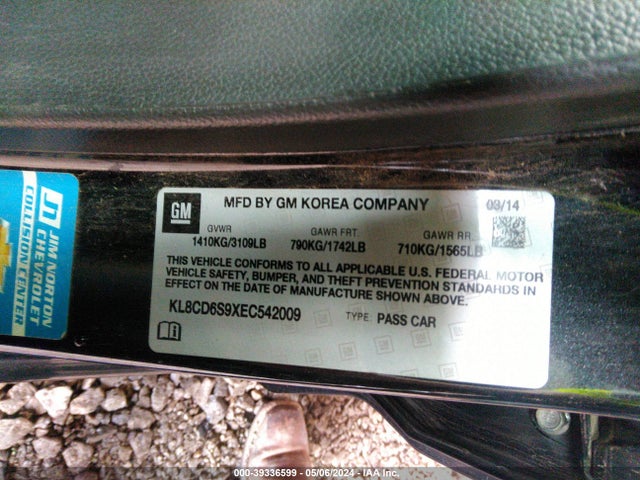 Chevrolet Spark 1lt Auto 2014 KL8CD6S9XEC542009 Image 9