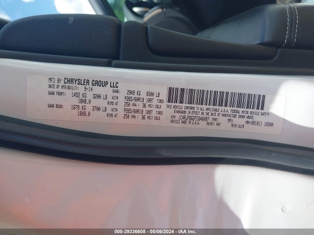 Jeep Grand Cherokee Limited 2015 1C4RJFBG2FC646097 Image 9