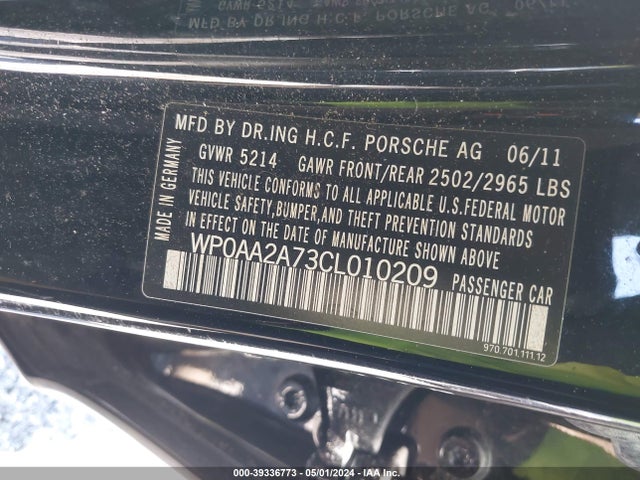 2012 PORSCHE PANAMERA WP0AA2A73CL010209 Photo 8