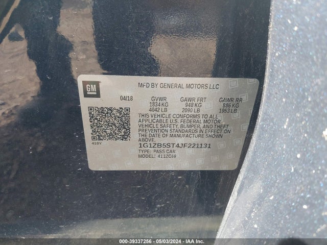 Chevrolet Malibu 1ls 2018 1G1ZB5ST4JF221131 Image 9