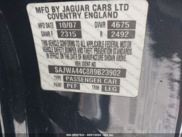 2008 JAGUAR XKR SAJWA44C889B23902 Photo 8