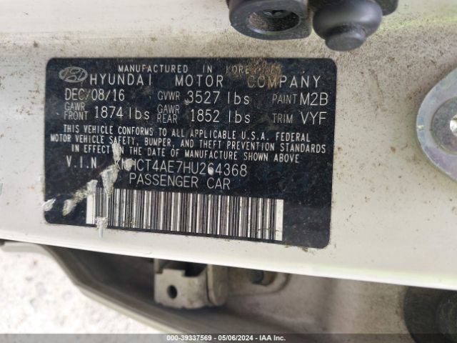 KMHCT4AE7HU264368 Hyundai Accent Value Edition