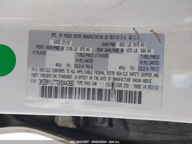Mazda Mazda3 I Touring 2016 3MZBM1V77GM244399 Image 9