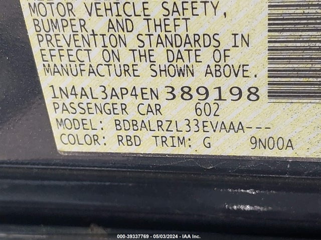 Nissan Altima 2.5 S 2014 1N4AL3AP4EN389198 Image 9