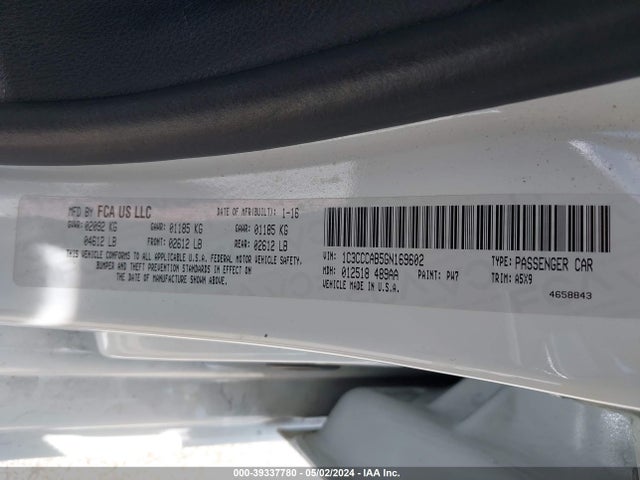 Chrysler 200 Limited 2016 1C3CCCAB5GN169602 Image 9