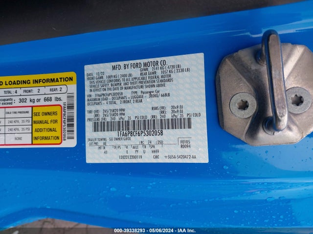 Ford Mustang Gt Premium Fastback 2023 1FA6P8CF6P5302058 Image 9