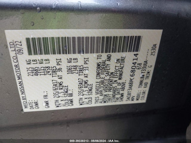 Nissan Rogue S Intelligent Awd 2023 5N1BT3AB8PC680414 Image 9