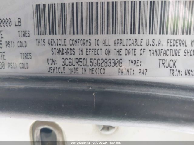 3C6UR5CL5GG283308 RAM 2500 Tradesman