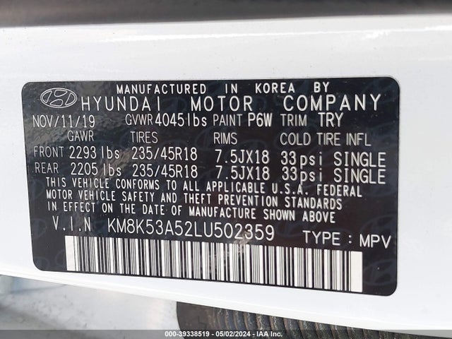 Hyundai Kona Ultimate 2020 KM8K53A52LU502359 Image 9