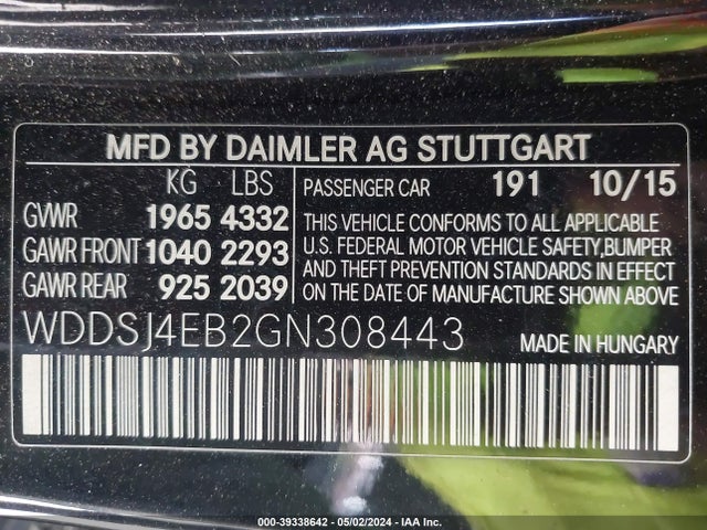 Mercedes-Benz CLA 250 2016 WDDSJ4EB2GN308443 Image 9