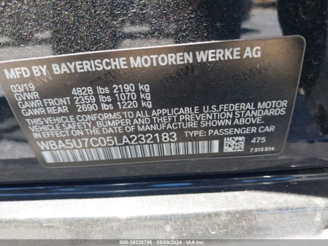 WBA5U7C05LA232183 BMW 3 Series M340i