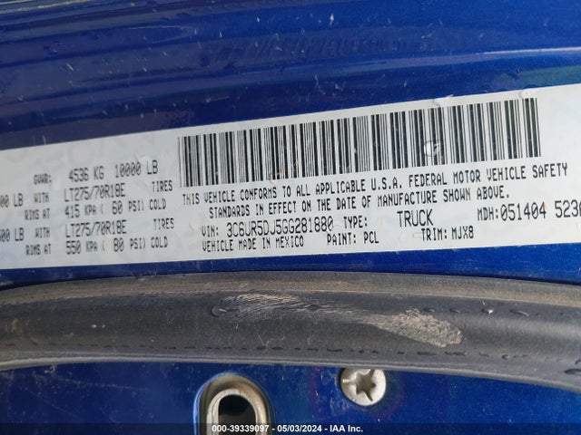 3C6UR5DJ5GG281880 RAM 2500 Big Horn
