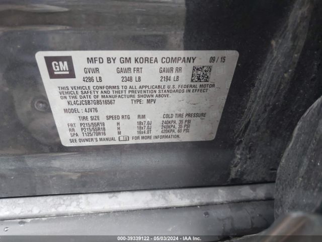 KL4CJCSB7GB516567 Buick Encore Leather