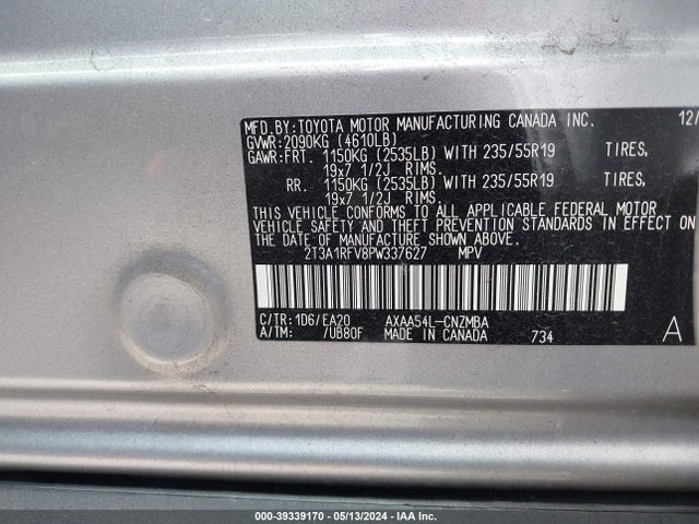 Toyota Rav4 Xle Premium 2023 2T3A1RFV8PW337627 Image 9