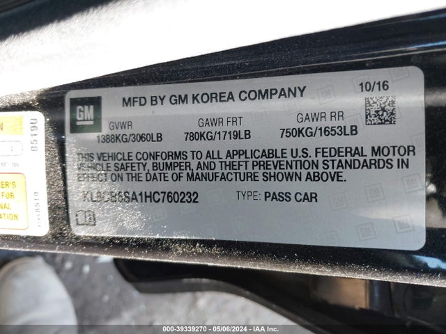 Chevrolet Spark Ls Cvt 2017 KL8CB6SA1HC760232 Image 9