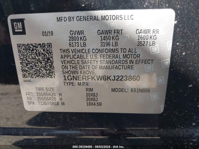 Chevrolet Traverse Ls 2019 1GNERFKW6KJ223860 Image 9