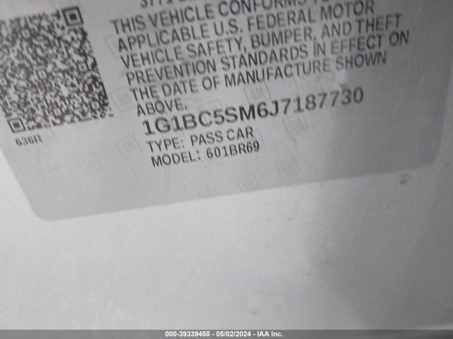 Chevrolet Cruze Ls Auto 2018 1G1BC5SM6J7187730 Image 9