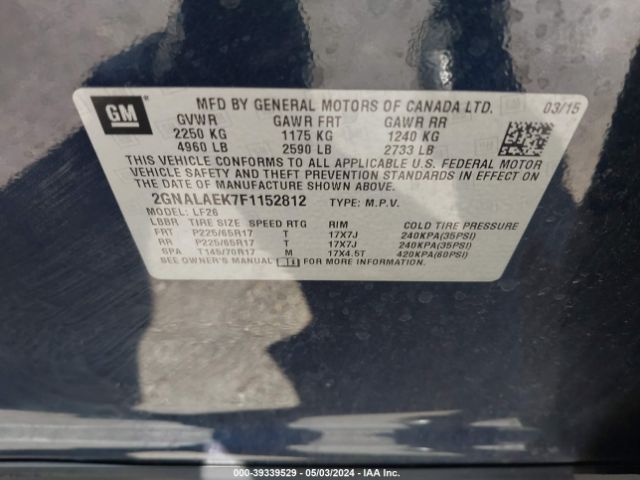 2GNALAEK7F1152812 Chevrolet EQUINOX LS