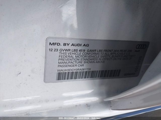 2024 AUDI S3 WAUH3DGY0RA081728 Photo 8