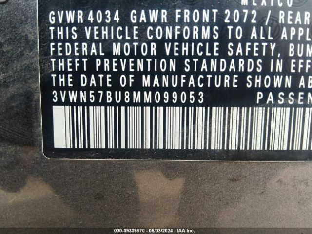3VWN57BU8MM099053 Volkswagen Jetta 1.4t R-line/1.4t S